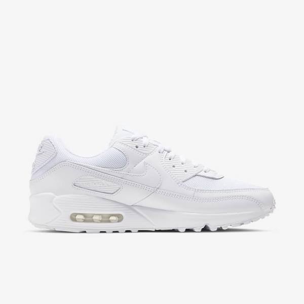 Men's Nike Air Max 90 Sneakers White / Grey / White | NK638XFZ