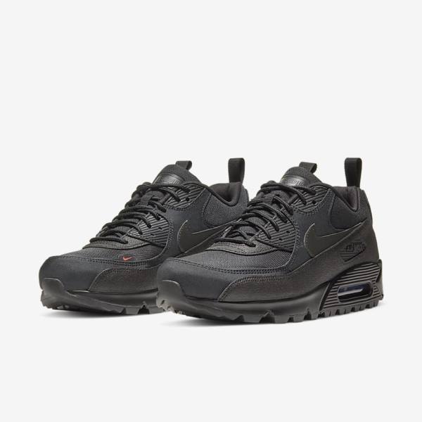 Men's Nike Air Max 90 Surplus Sneakers Black | NK093JBZ