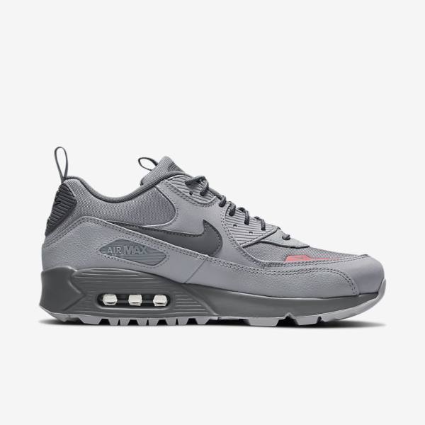 Men's Nike Air Max 90 Surplus Sneakers Grey / Pink Light Blue / Grey | NK265JCS