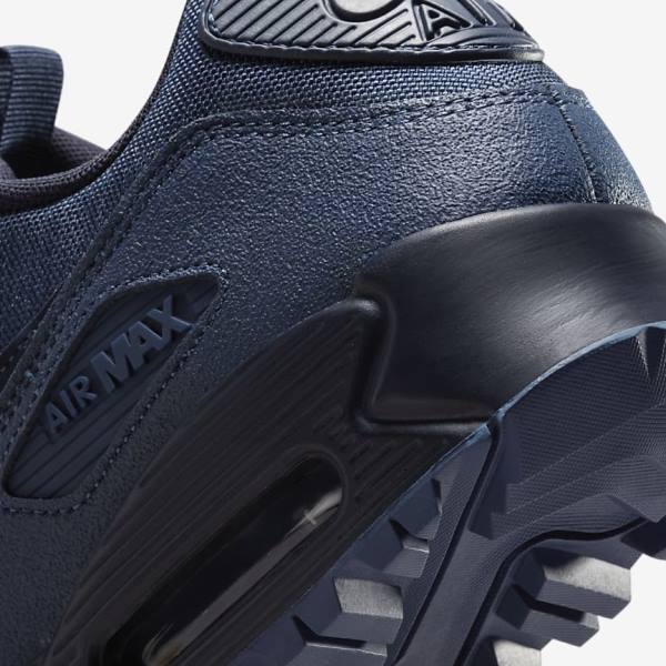 Men's Nike Air Max 90 Surplus Sneakers Navy / Obsidian | NK190EDY