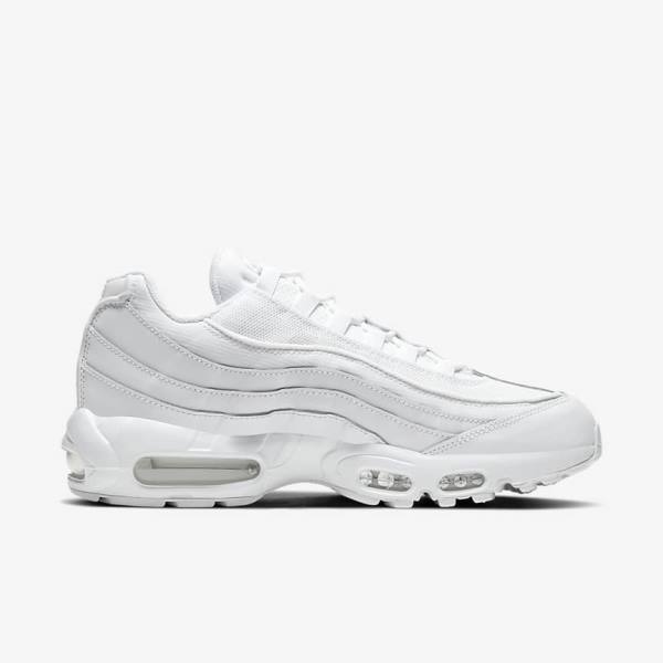 Men's Nike Air Max 95 Essential Sneakers White / Grey / White | NK903CLT