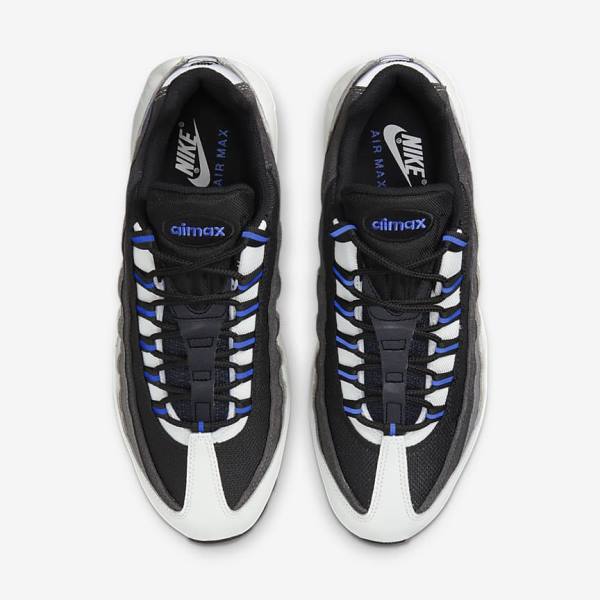 Men's Nike Air Max 95 Sneakers Black / Dark Grey / Blue | NK507AXO