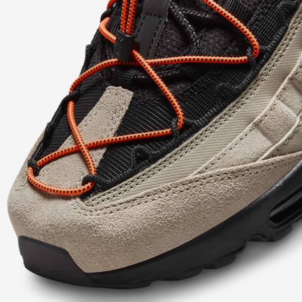 Men's Nike Air Max 95 Sneakers Khaki / Orange / Black | NK657VAP