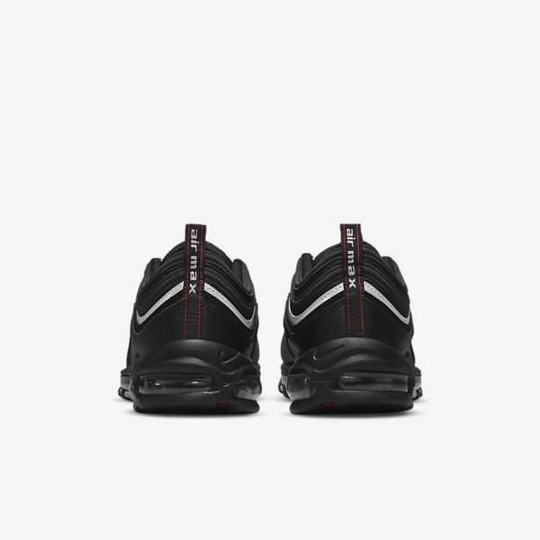 Men's Nike Air Max 97 Sneakers Black / Red / White | NK681OZG