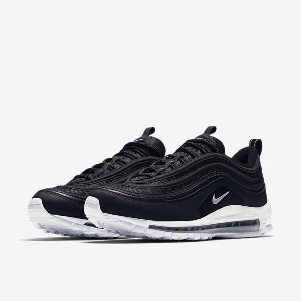 Men's Nike Air Max 97 Sneakers Black / White | NK687FAJ