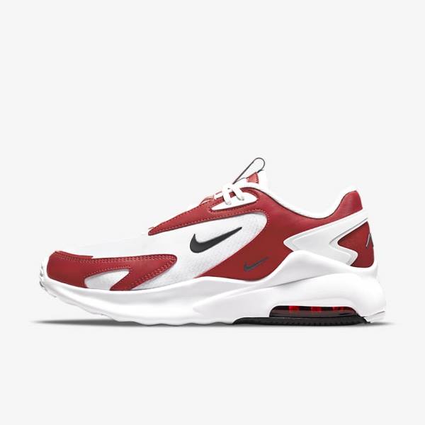 Men\'s Nike Air Max Bolt Sneakers White / Red / Black | NK907TQU