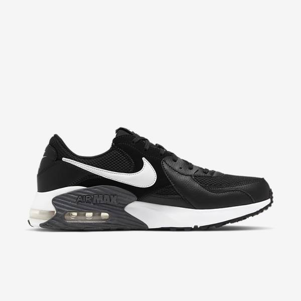 Men's Nike Air Max Excee Sneakers Black / Dark Grey / White | NK489LEO