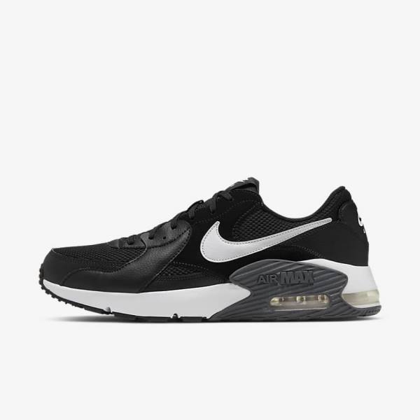 Men\'s Nike Air Max Excee Sneakers Black / Dark Grey / White | NK489LEO