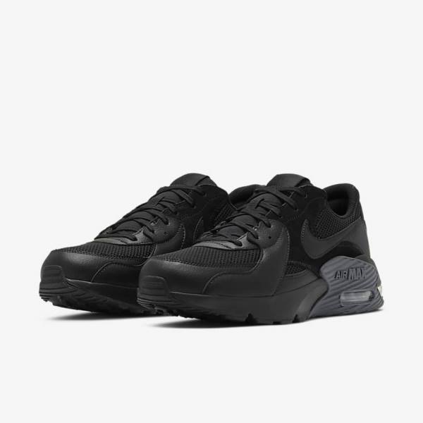 Men's Nike Air Max Excee Sneakers Black / Dark Grey | NK961VFM