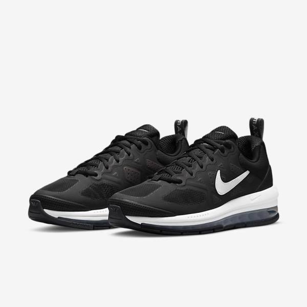 Men's Nike Air Max Genome Sneakers Black / Dark Grey / White | NK628SIJ