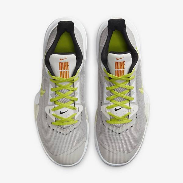 Men's Nike Air Max Impact 3 Basketball Shoes Grey / Green | NK528BUS