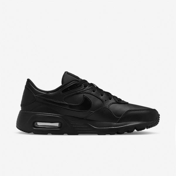 Men's Nike Air Max SC Leather Sneakers Black | NK213VCU