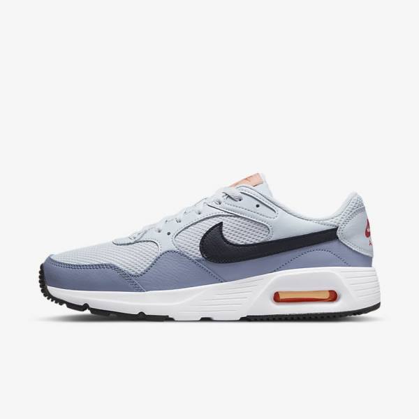 Men\'s Nike Air Max SC Sneakers Platinum / White / Black | NK698KCH