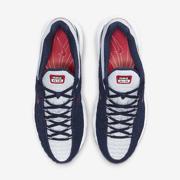 Men's Nike Air Max Tailwind V SP Sneakers Navy / Platinum / White / Red | NK038APC