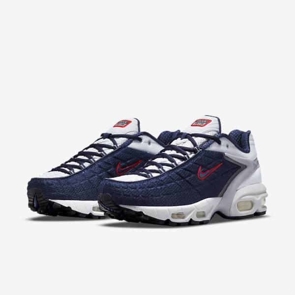 Men's Nike Air Max Tailwind V SP Sneakers Navy / Platinum / White / Red | NK038APC