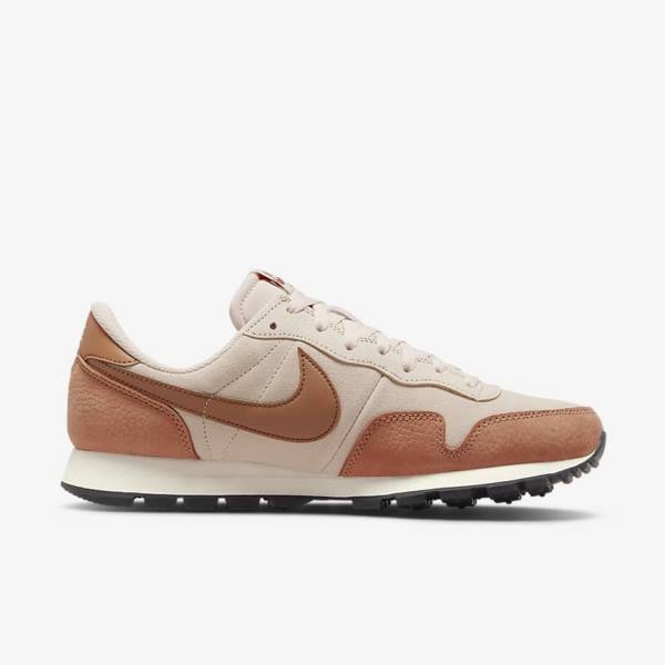 Men's Nike Air Pegasus 83 PRM Sneakers Khaki Grey / Khaki Rose / Light Brown / Red | NK185SNQ