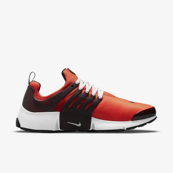 Men's Nike Air Presto Sneakers Orange / White / Black | NK832RSN