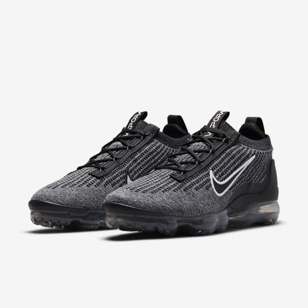 Men's Nike Air VaporMax 2021 FK Sneakers Black / White / Dark Grey / Black | NK042ESQ