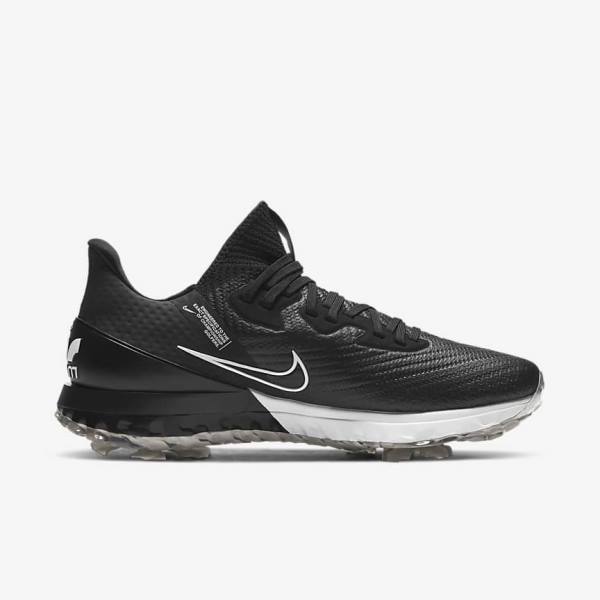 Men's Nike Air Zoom Infinity Tour Golf Shoes Black / White | NK529JCO