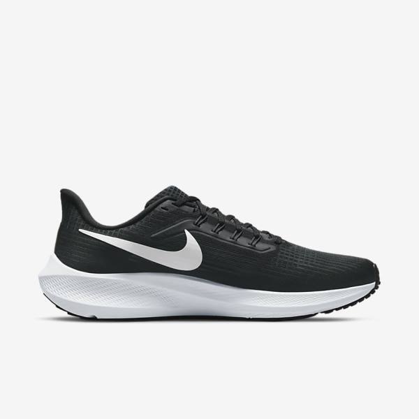 Men's Nike Air Zoom Pegasus 39 Road Running Shoes Black / Dark Grey / White | NK523AKJ