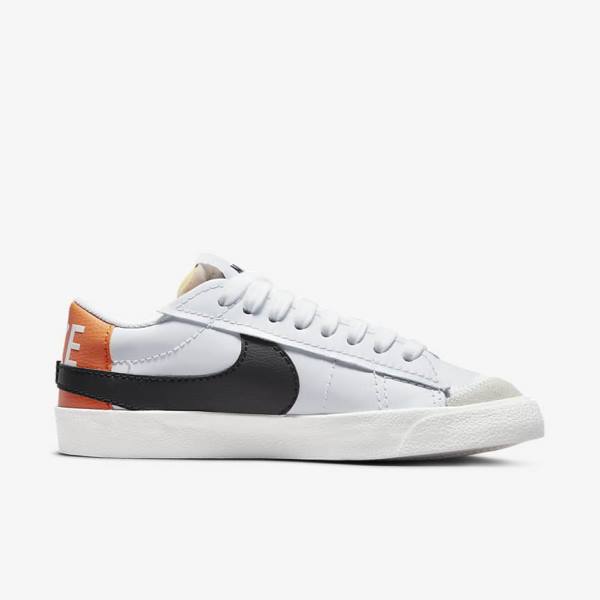 Men's Nike Blazer Low 77 Jumbo Sneakers White / Orange / Black | NK579SGZ