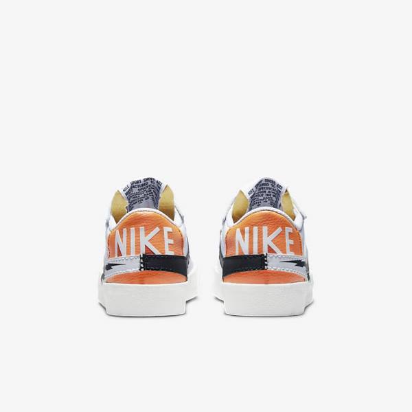 Men's Nike Blazer Low 77 Jumbo Sneakers White / Orange / Black | NK579SGZ