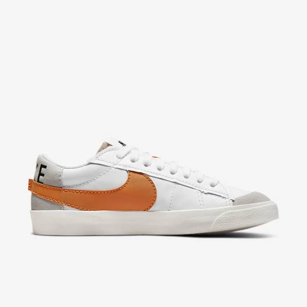 Men's Nike Blazer Low 77 Jumbo Sneakers White / Grey / Orange | NK621TXO