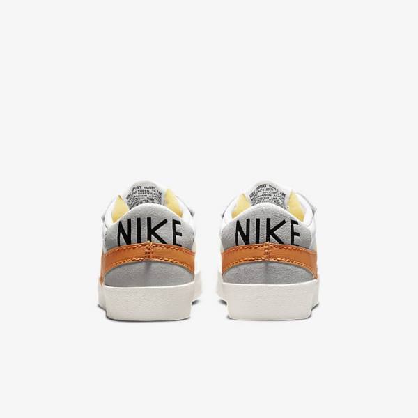 Men's Nike Blazer Low 77 Jumbo Sneakers White / Grey / Orange | NK621TXO