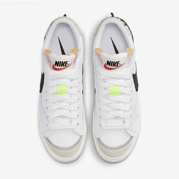 Men's Nike Blazer Low 77 Jumbo Sneakers White / Black | NK874ZGB