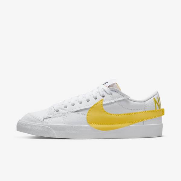 Men\'s Nike Blazer Low Jumbo Sneakers White / Black / Orange | NK153GOJ