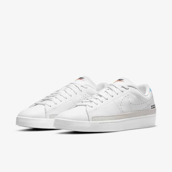 Men's Nike Blazer Low X Sneakers White / Light Blue / White | NK460RSQ