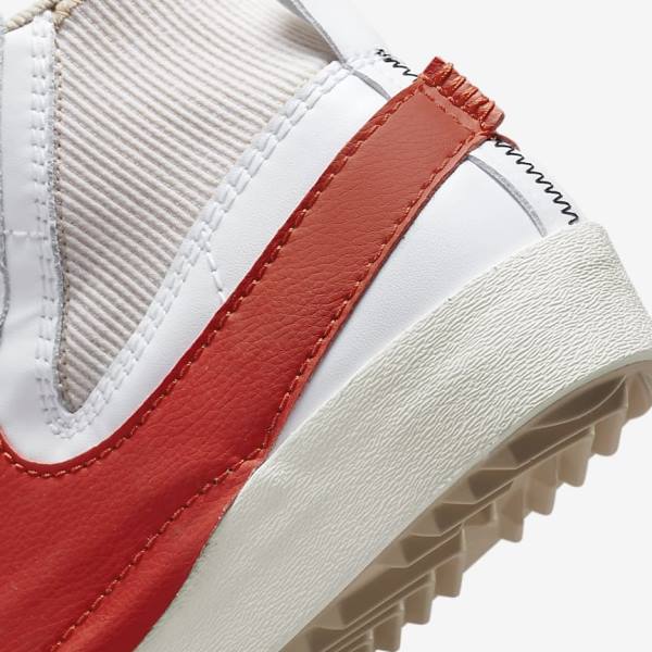 Men's Nike Blazer Mid 77 Jumbo Sneakers White / Red | NK162FKB