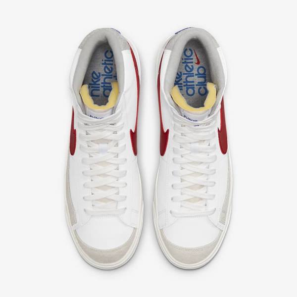 Men's Nike Blazer Mid 77 Sneakers White / Light Grey / Red | NK430NQP