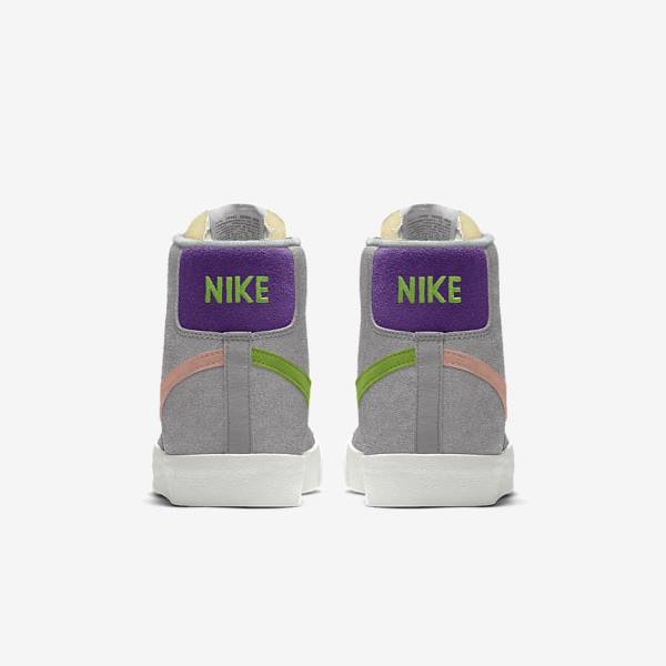 Men's Nike Blazer Mid By You Custom Sneakers Multicolor | NK186KBA