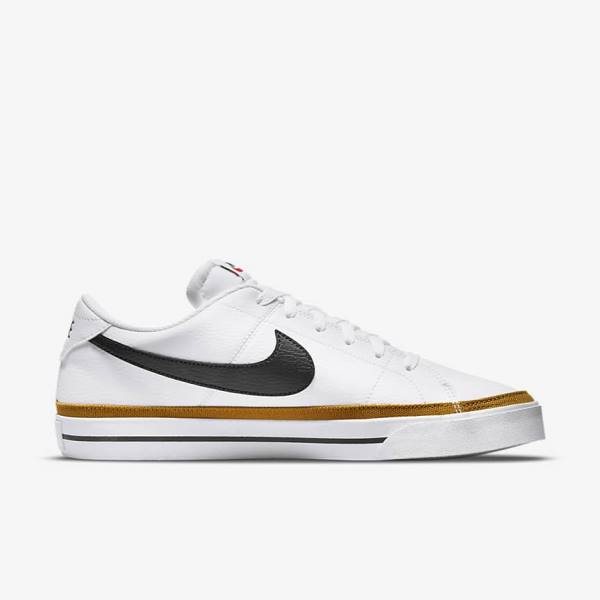 Men's Nike Court Legacy Sneakers White / Black | NK216QXB