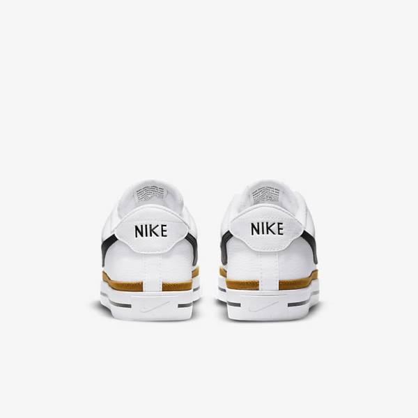 Men's Nike Court Legacy Sneakers White / Black | NK216QXB