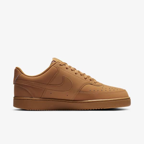 Men's Nike Court Vision Low Sneakers Brown | NK592SNL