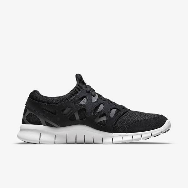 Men's Nike Free Run 2 Sneakers Black / Dark Grey / White | NK895WZK