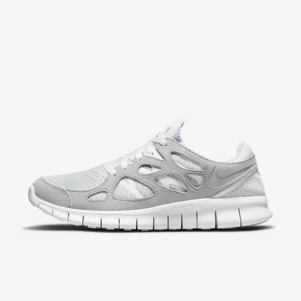 Men\'s Nike Free Run 2 Sneakers Grey / White / Platinum | NK148SEA