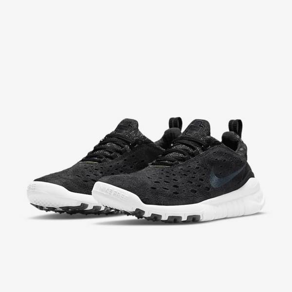 Men's Nike Free Run Trail Sneakers Black / White / Dark Grey | NK640DRX