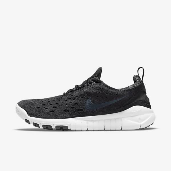 Men\'s Nike Free Run Trail Sneakers Black / White / Dark Grey | NK640DRX