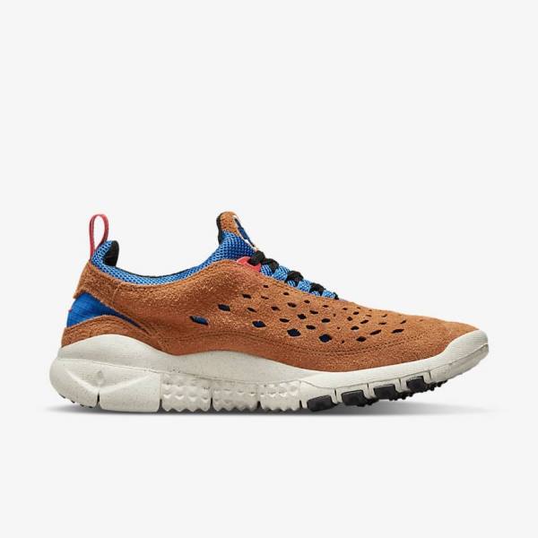 Men's Nike Free Run Trail Sneakers Blue / Light Cream / Red | NK471JTE