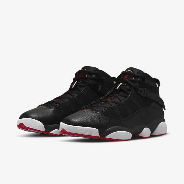 Men's Nike Jordan 6 Rings Sneakers Black / White / Yellow / Red | NK974BXC