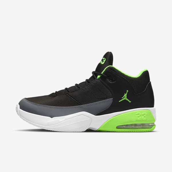 Men\'s Nike Jordan Max Aura 3 Sneakers Black / Grey / White / Green | NK106DTH