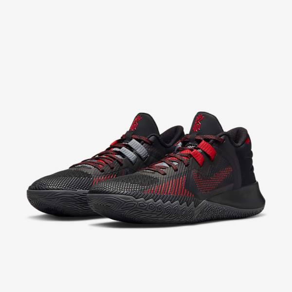 Men's Nike Kyrie Flytrap 5 Basketball Shoes Black / Grey / Red | NK569BKF