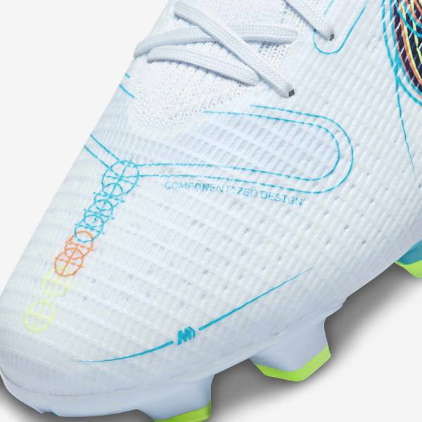 Men's Nike Mercurial Superfly 8 Pro FG Firm-Ground Football Shoes Grey / Light Blue / Dark Blue | NK214ACG