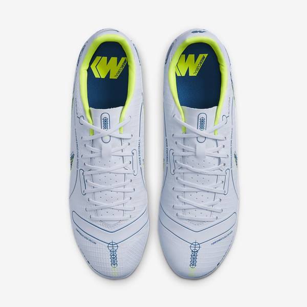 Men's Nike Mercurial Vapor 14 Academy MG Multi-Ground Football Shoes Grey / Light Blue / Blue | NK764TPV