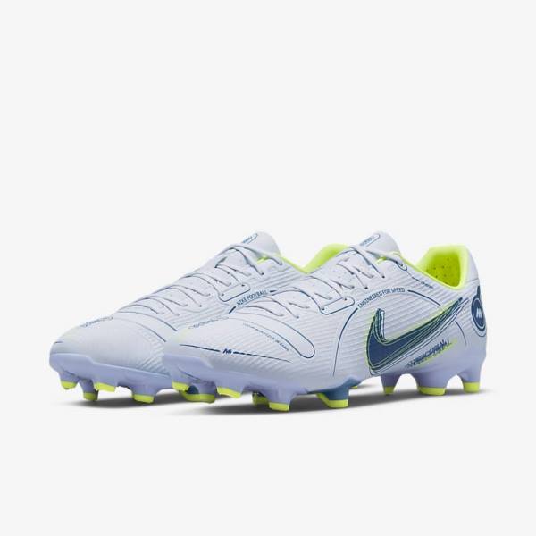 Men's Nike Mercurial Vapor 14 Academy MG Multi-Ground Football Shoes Grey / Light Blue / Blue | NK764TPV