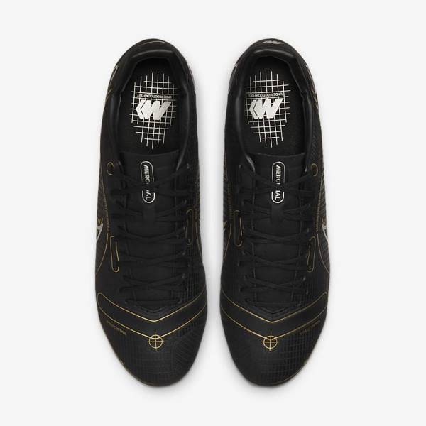 Men's Nike Mercurial Vapor 14 Academy MG Multi-Ground Football Shoes Black / Metal Silver / Grey / Metal Gold | NK937HQB