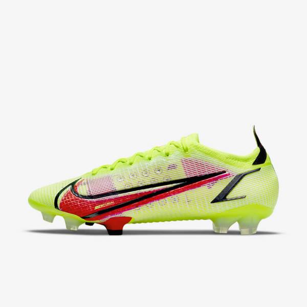 Men\'s Nike Mercurial Vapor 14 Elite FG Firm-Ground Football Shoes Black / Light Red | NK937UKF